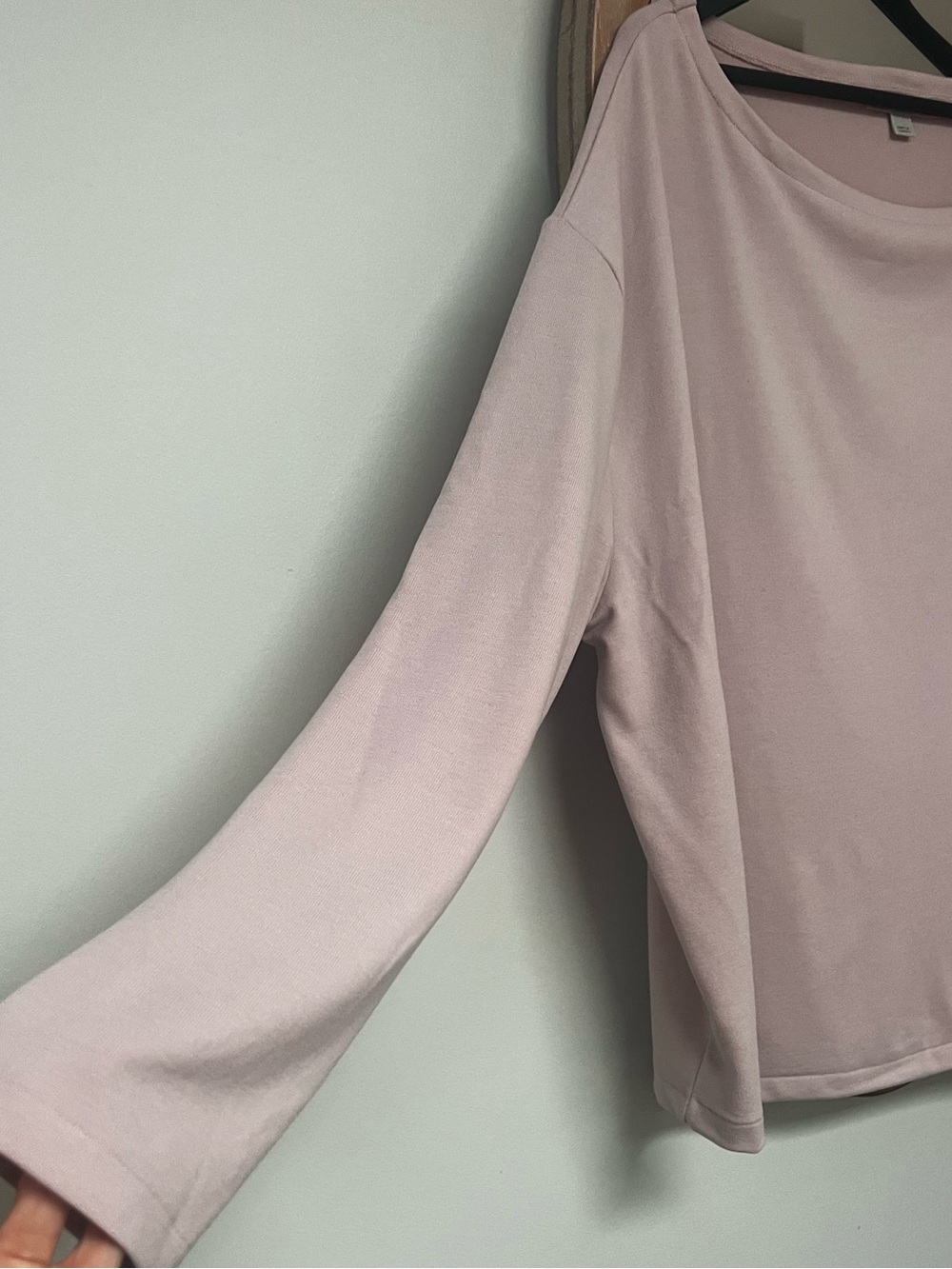 AllSaints Rita LS Tee Mauve Boatneck Relaxed Fit Long Sleeve Top - Picture 5 of 14